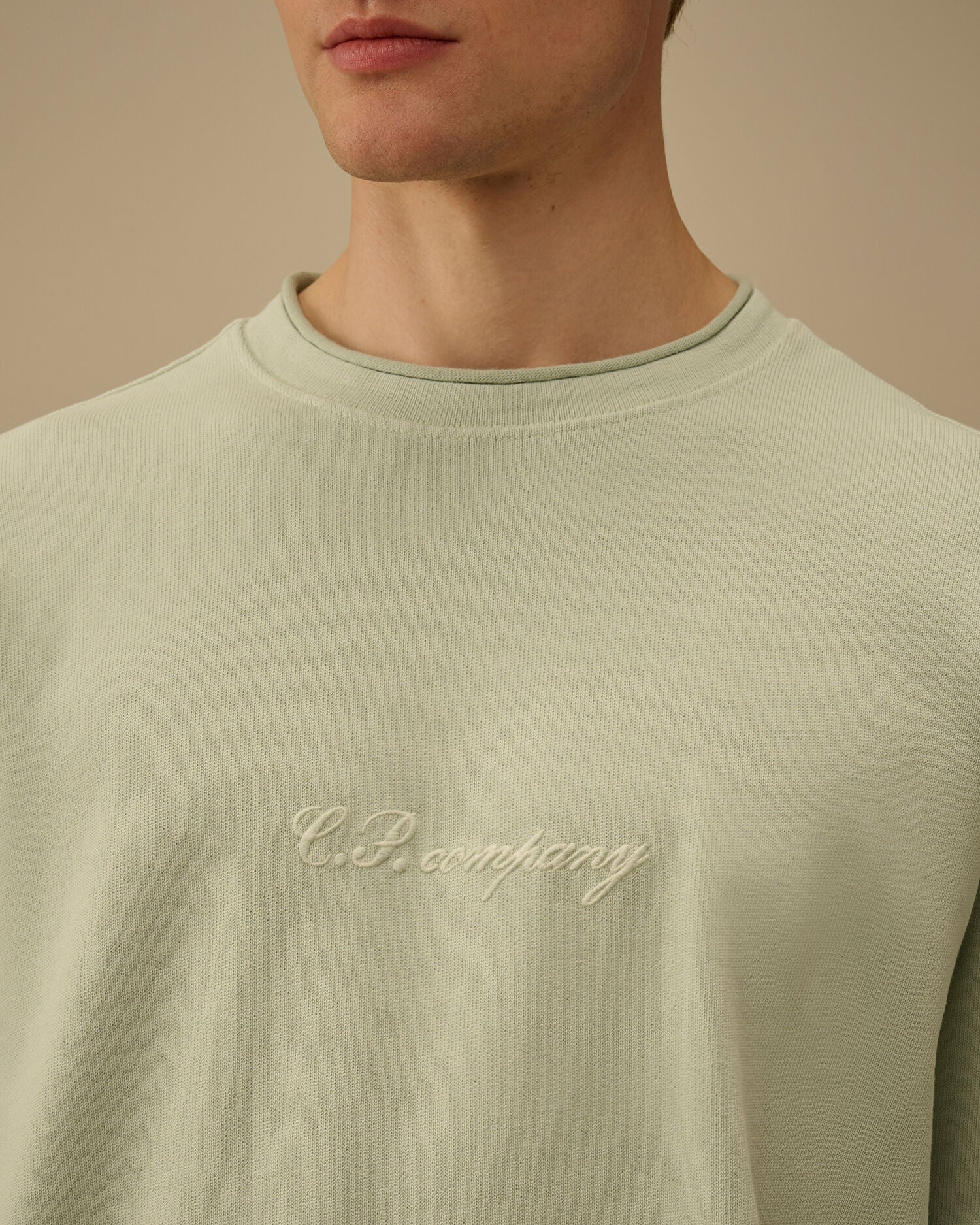 Combed Jersey 10/2 Boxy Mockneck Sweatshirt, MISTY BLUE