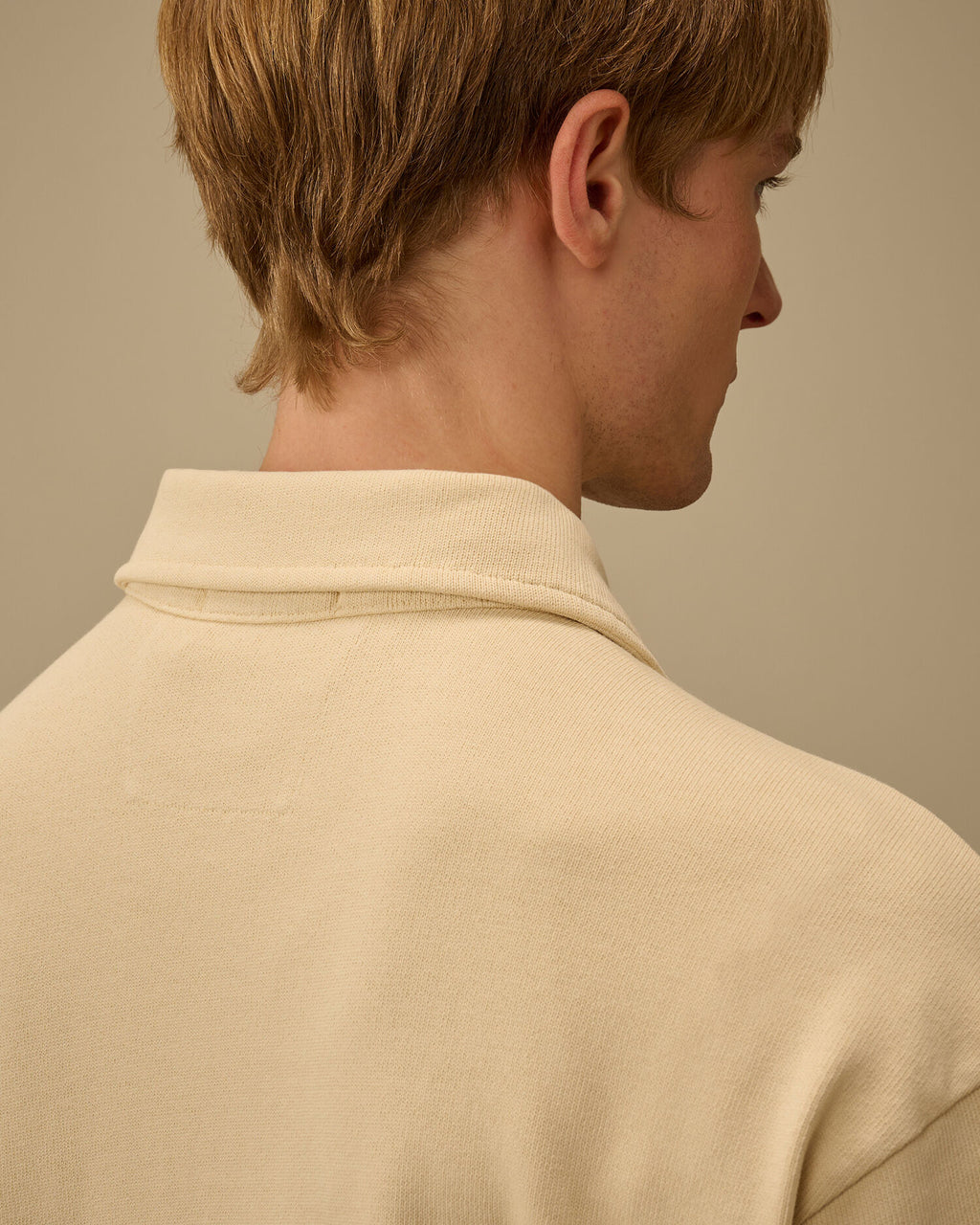 Combed Jersey 10/2 Boxy Zip Sweatshirt, FROZEN DEW - WHITE