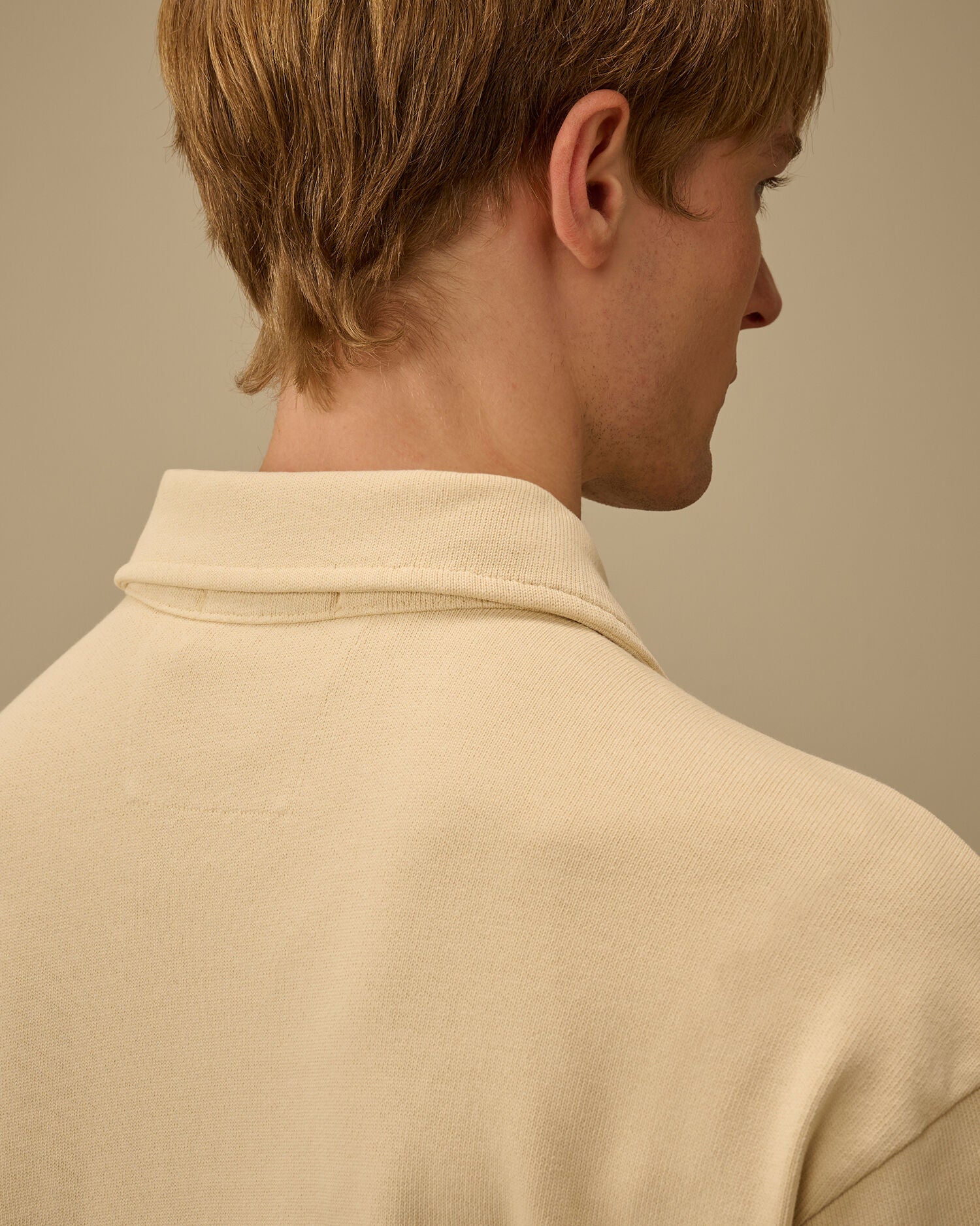 Combed Jersey 10/2 Boxy Zip Sweatshirt, FROZEN DEW - WHITE