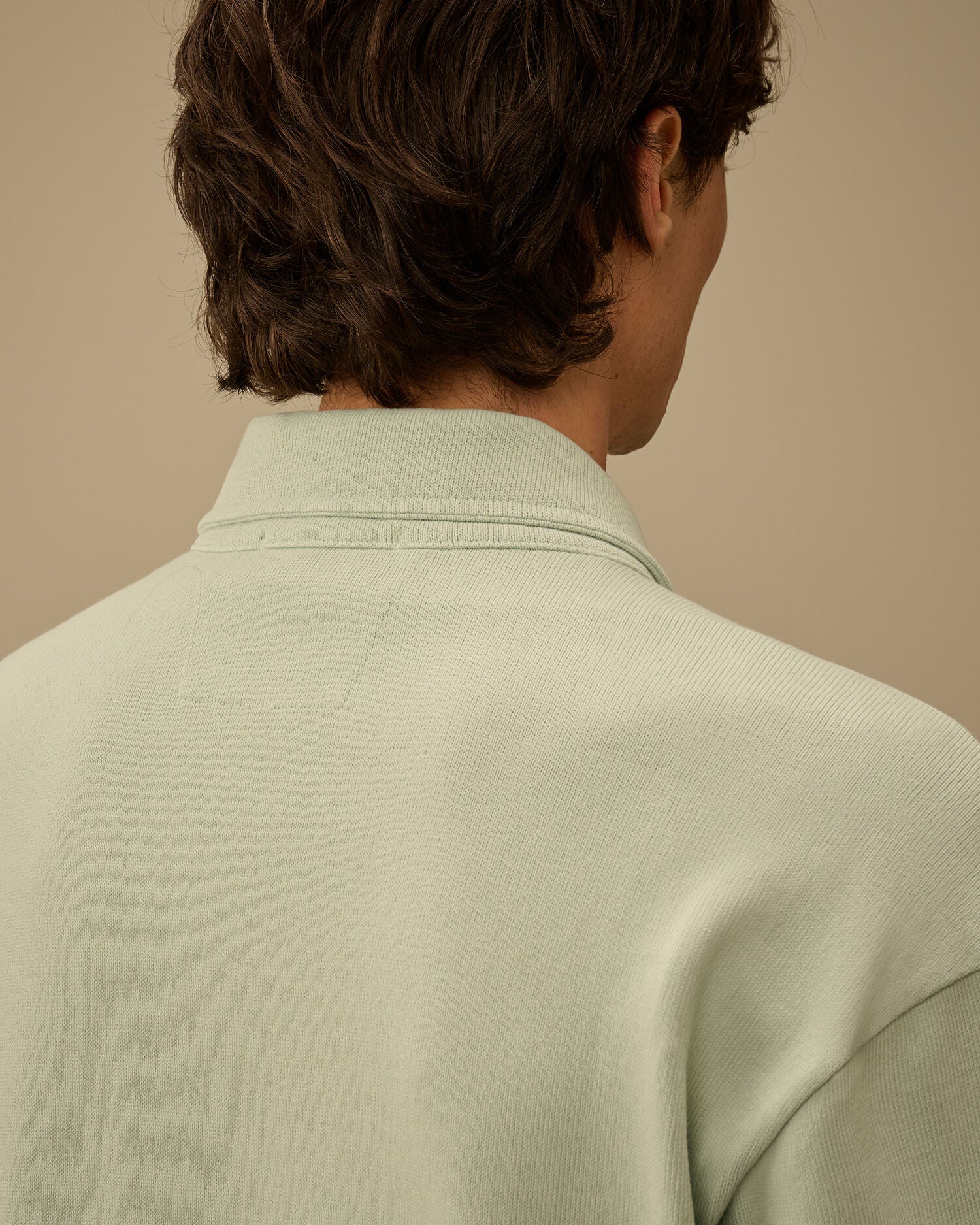 Combed Jersey 10/2 Boxy Zip Sweatshirt, MISTY BLUE