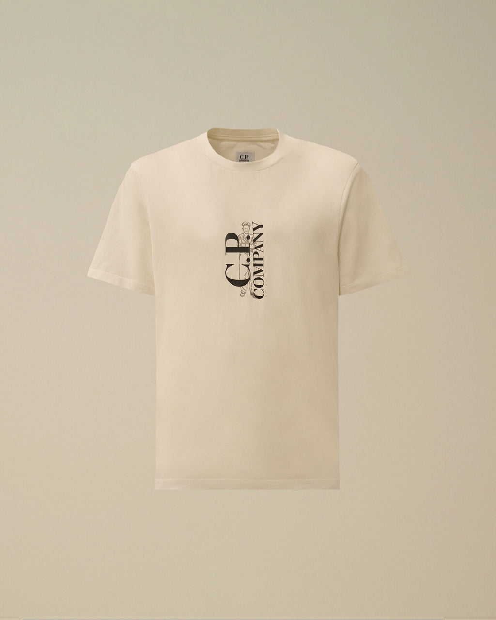 30/1 Jersey Short Sleeve Printed T-Shirt, GAUZE WHITE