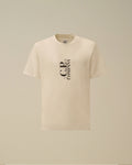 30/1 Jersey Short Sleeve Printed T-Shirt, GAUZE WHITE