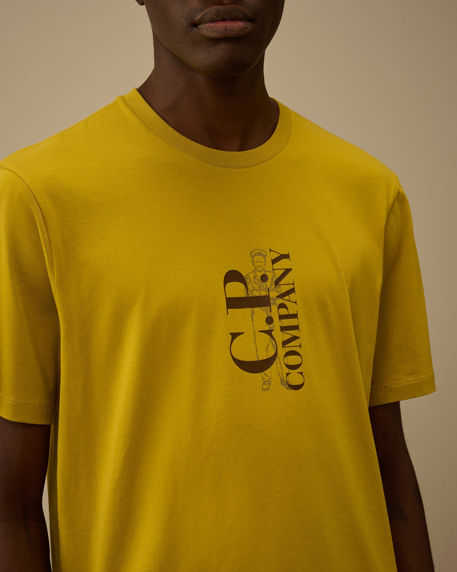 30/1 Jersey Short Sleeve Printed T-Shirt, ANTIQUE MOSS -YELLOW