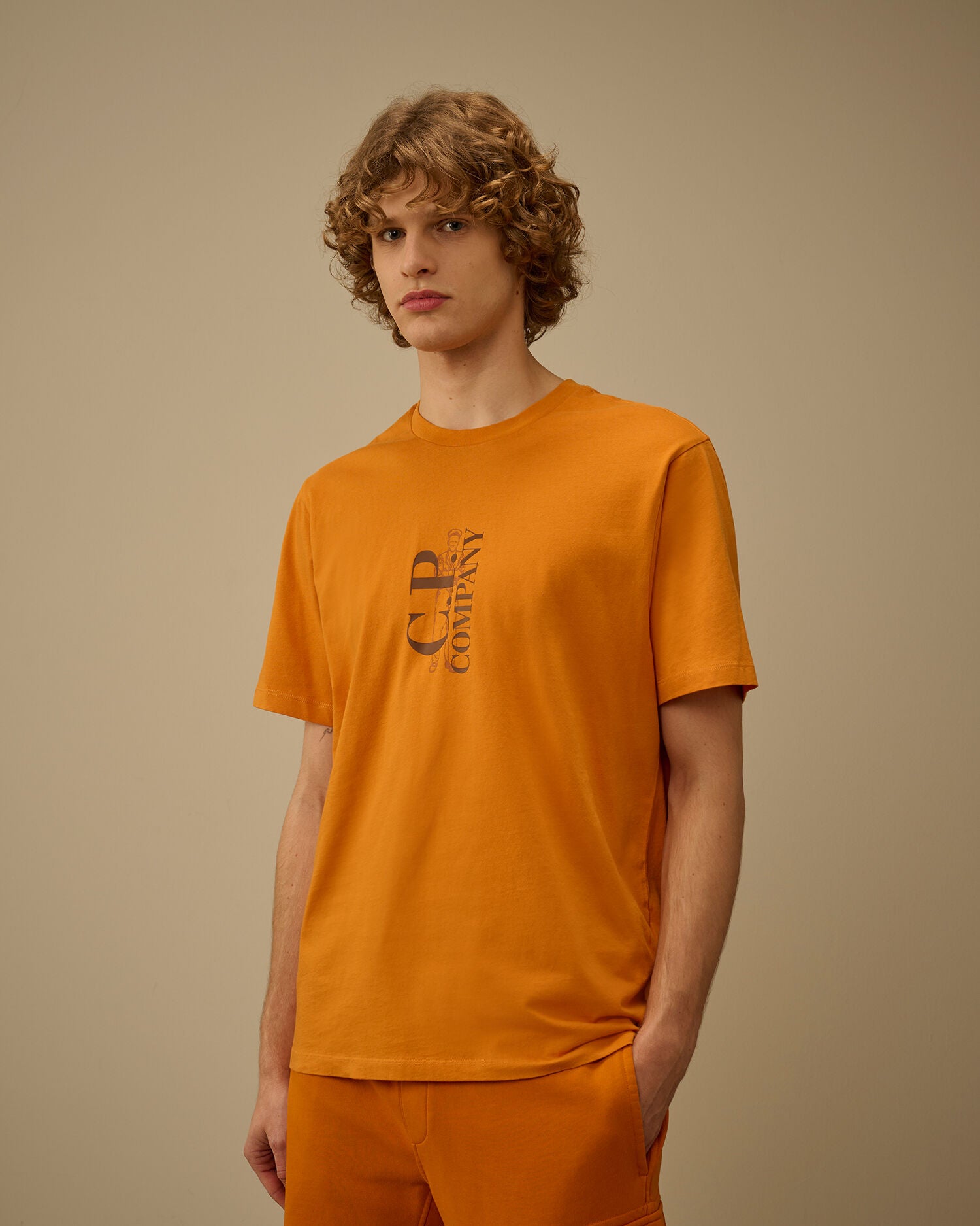30/1 Jersey Short Sleeve Printed T-Shirt, DESERT SUN - ORANGE