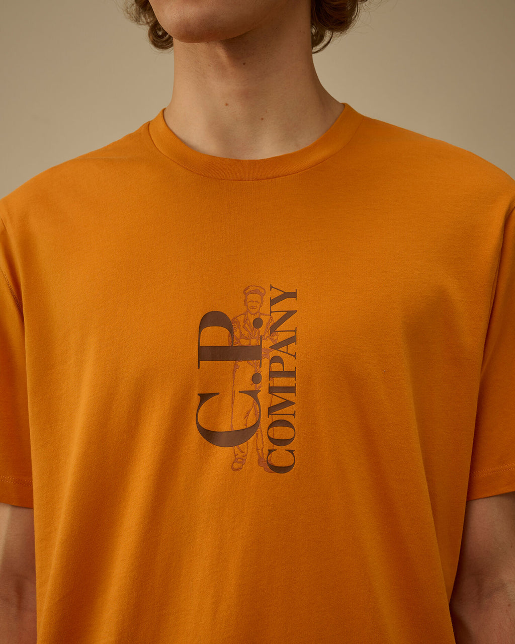 30/1 Jersey Short Sleeve Printed T-Shirt, DESERT SUN - ORANGE