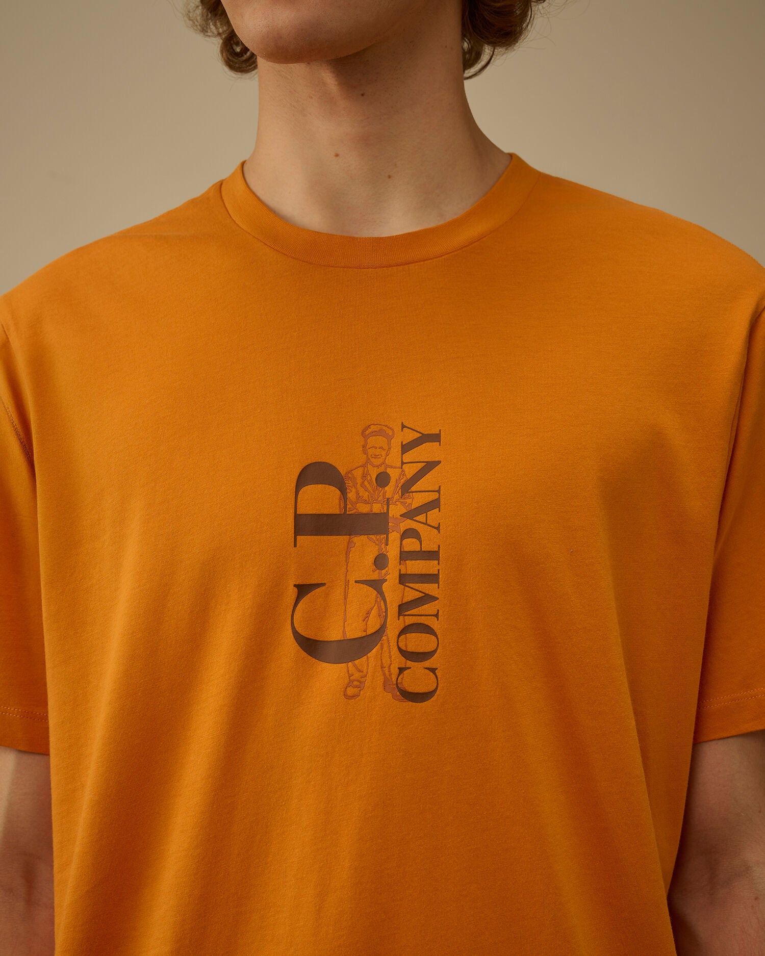 30/1 Jersey Short Sleeve Printed T-Shirt, DESERT SUN - ORANGE
