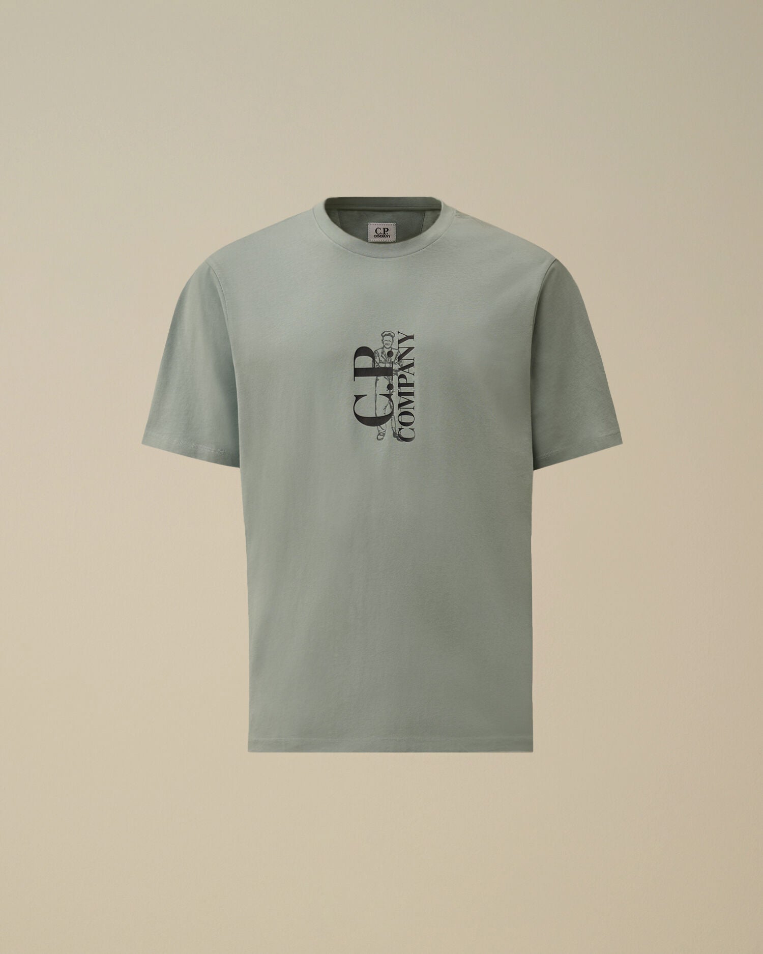 30/1 Jersey Short Sleeve Printed T-Shirt, SILVER BLUE