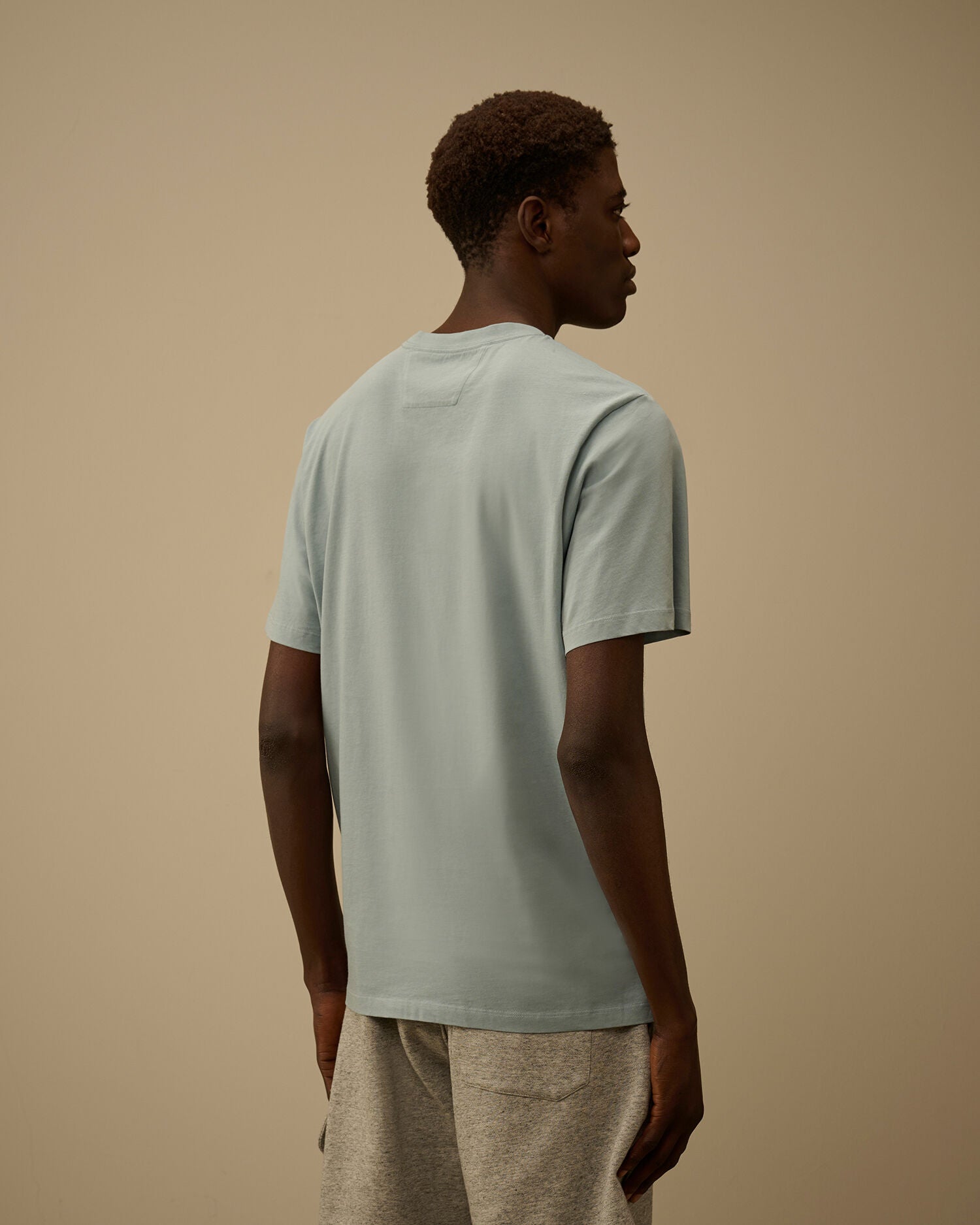 30/1 Jersey Short Sleeve Printed T-Shirt, SILVER BLUE
