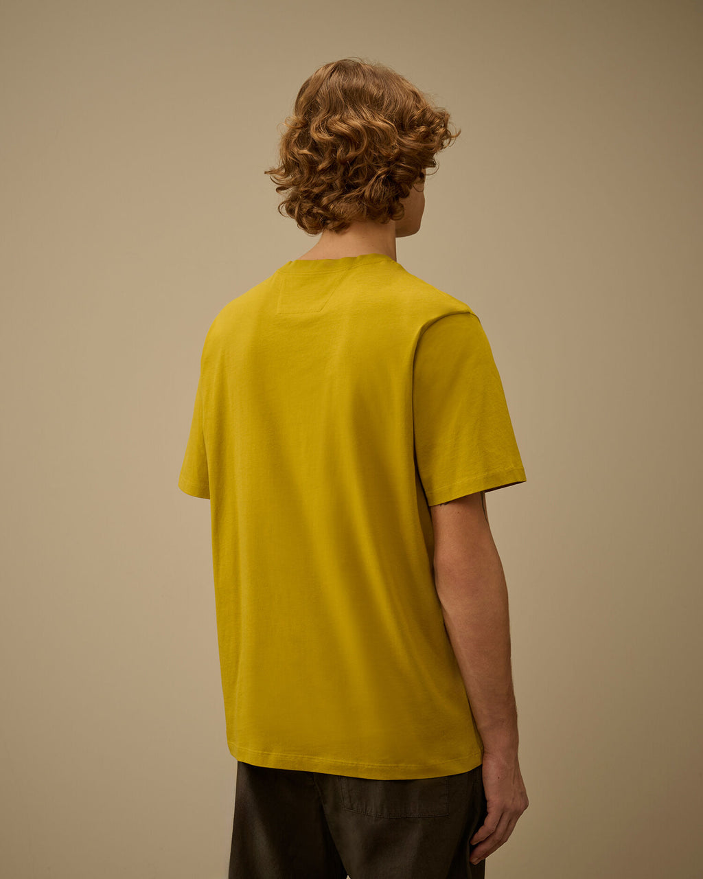30/1 Jersey Short Sleeve Chest Logo T-Shirt, ANTIQUE MOSS -YELLOW
