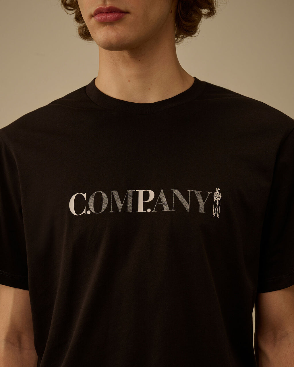 30/1 Jersey Short Sleeve Chest Logo T-Shirt, BLACK