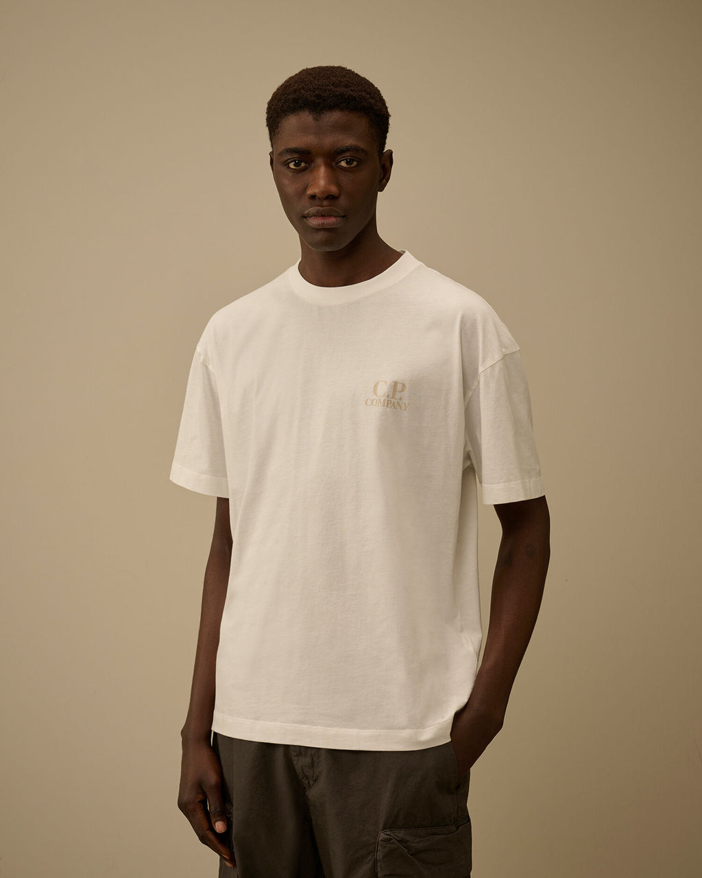 30/1 Jersey Short Sleeve Printed Graphics T-Shirt, GAUZE WHITE