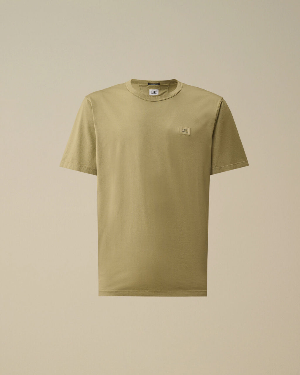 Mercerized Jersey 70/2 Gasato Short Sleeve Patch T-Shirt, MOSS GRAY - GREEN