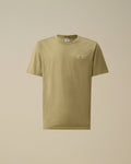 Mercerized Jersey 70/2 Gasato Short Sleeve Patch T-Shirt, MOSS GRAY - GREEN