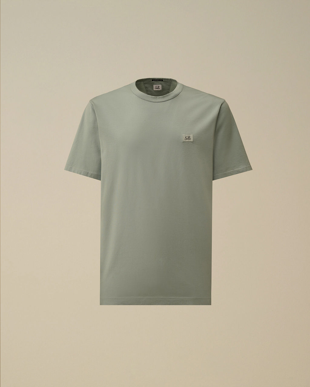 Mercerized Jersey 70/2 Gasato Short Sleeve Patch T-Shirt, SILVER BLUE