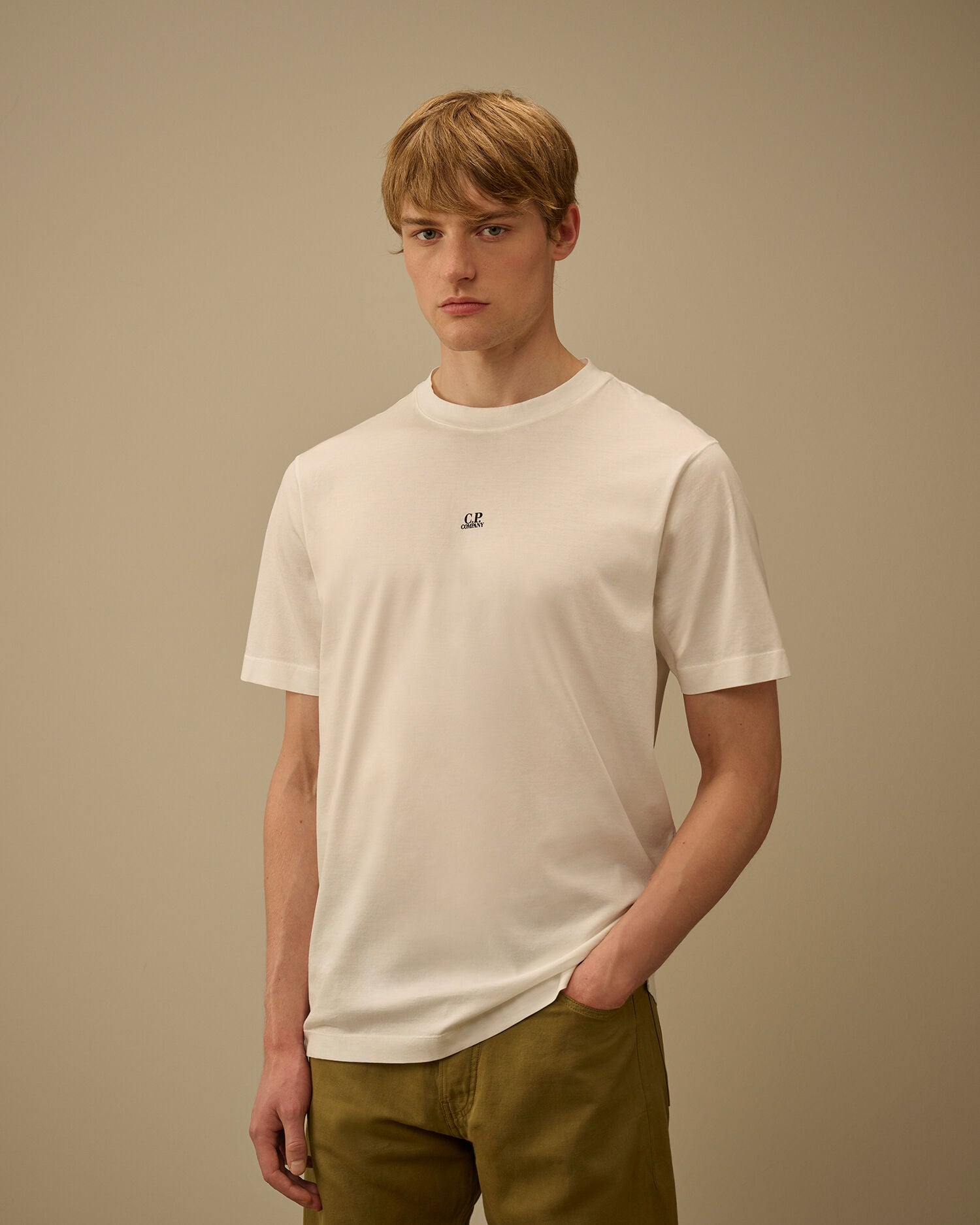 Mercerized Jersey 70/2 Gasato Short Sleeve T-Shirt, GAUZE WHITE