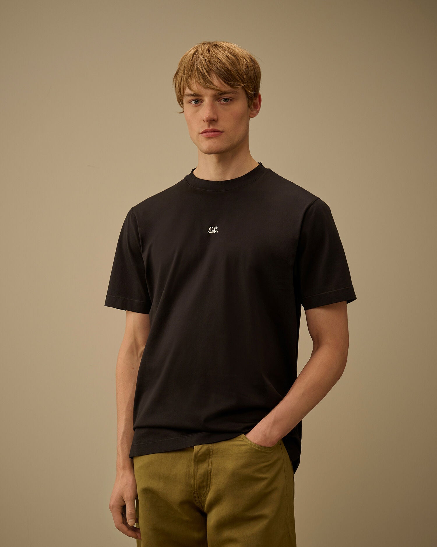 Mercerized Jersey 70/2 Gasato Short Sleeve T-Shirt, BLACK