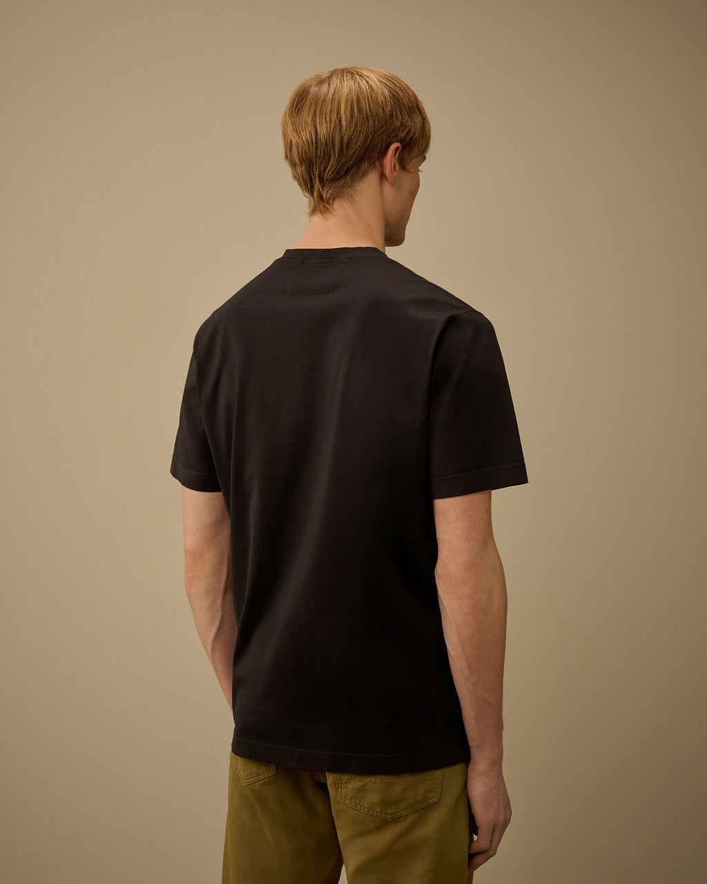 Mercerized Jersey 70/2 Gasato Short Sleeve T-Shirt, BLACK