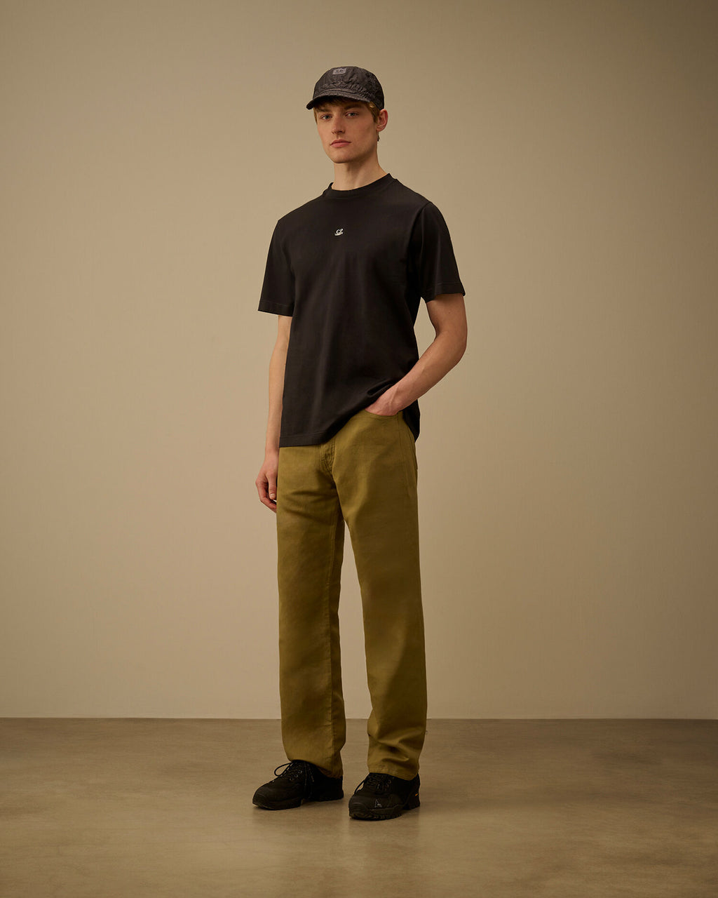 Mercerized Jersey 70/2 Gasato Short Sleeve T-Shirt, BLACK