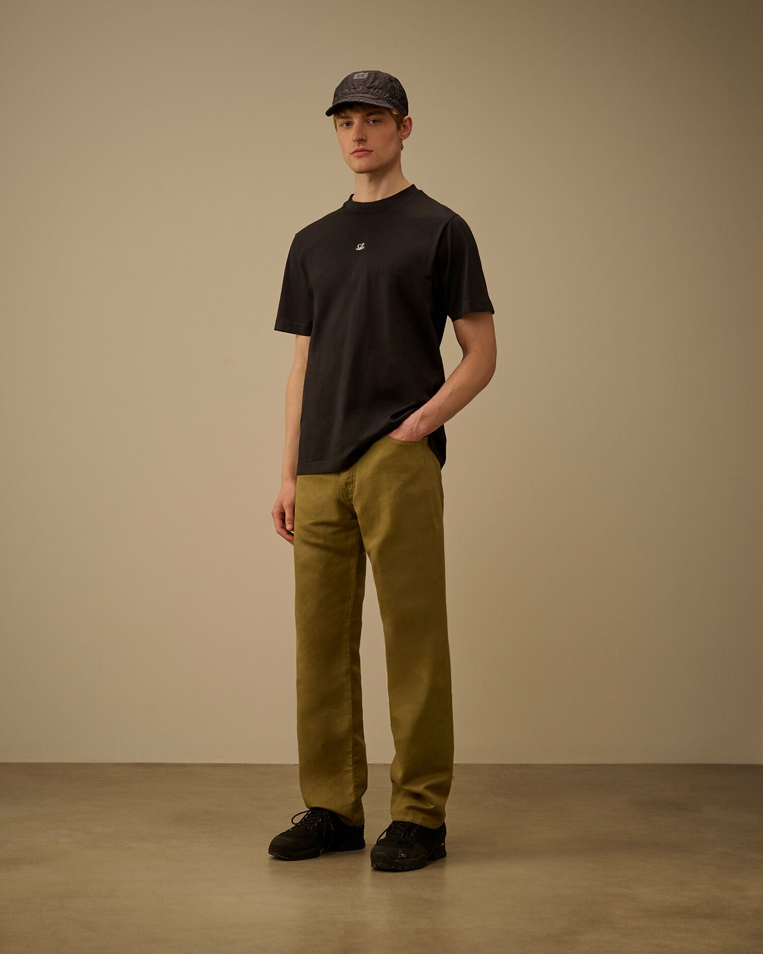 Mercerized Jersey 70/2 Gasato Short Sleeve T-Shirt, BLACK
