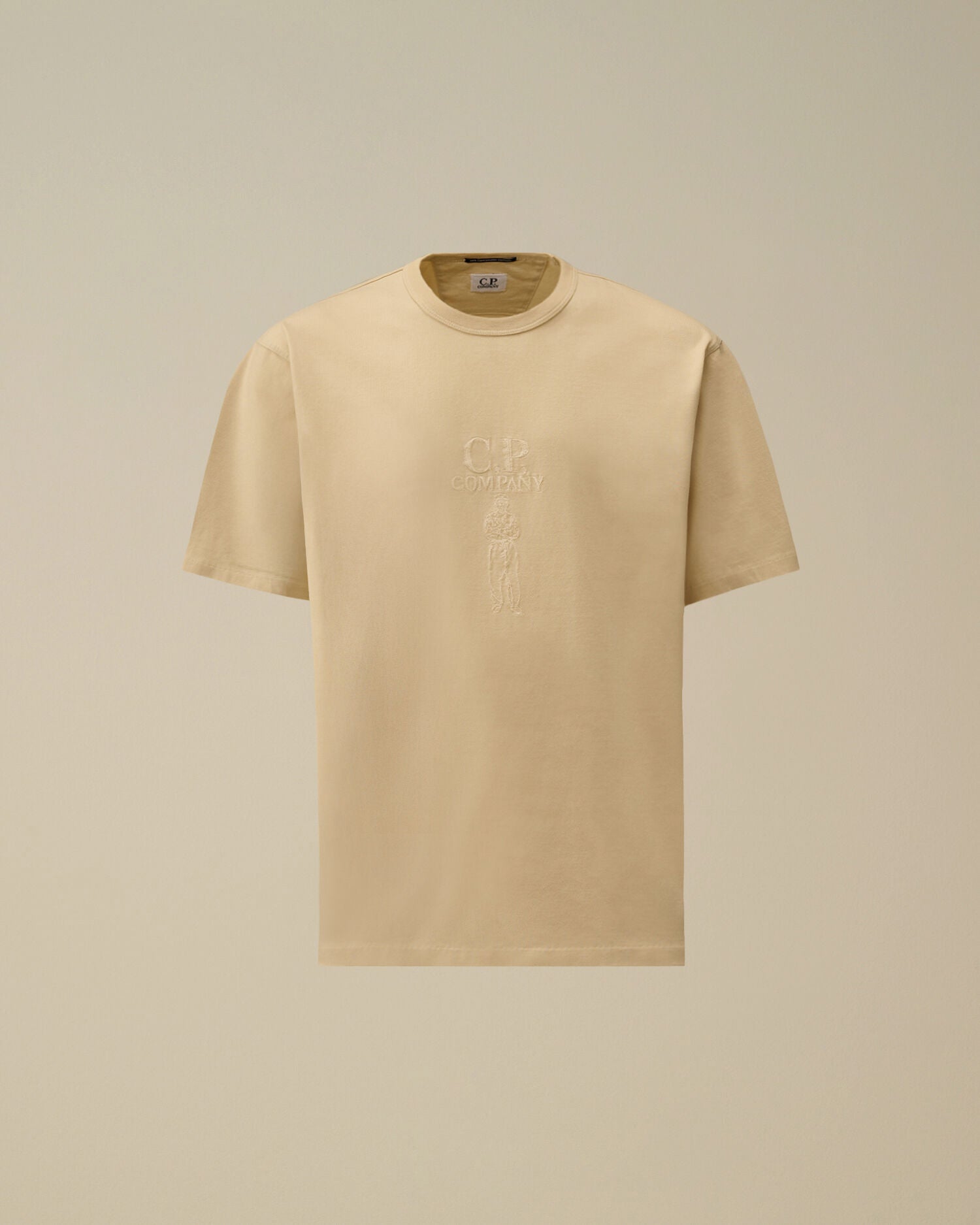 Mercerized Jersey 30/2 Twisted Short Sleeve Logo T-Shirt, FROZEN DEW - WHITE