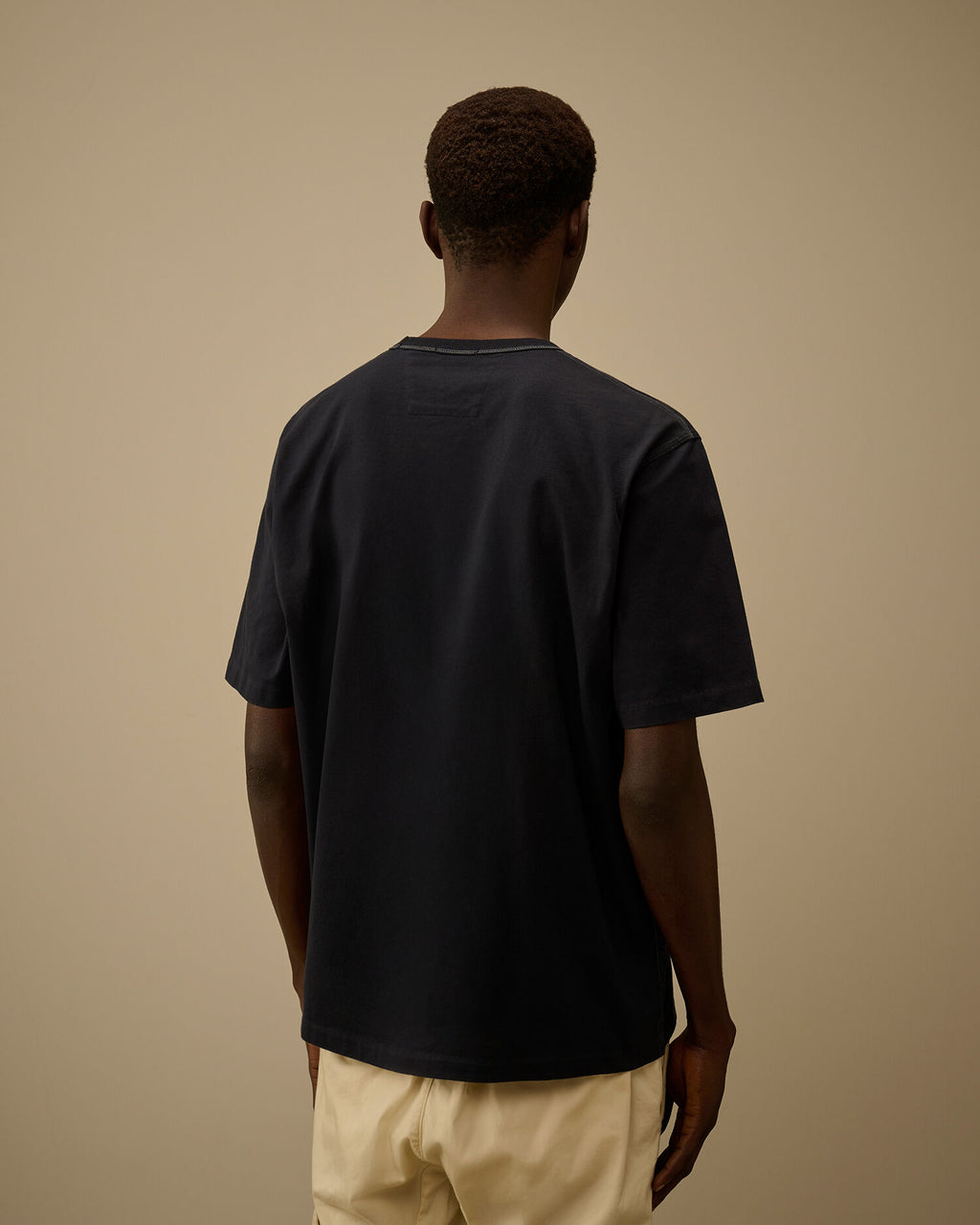 Mercerized Jersey 30/2 Twisted Short Sleeve Logo T-Shirt, TOTAL ECLIPSE - BLUE