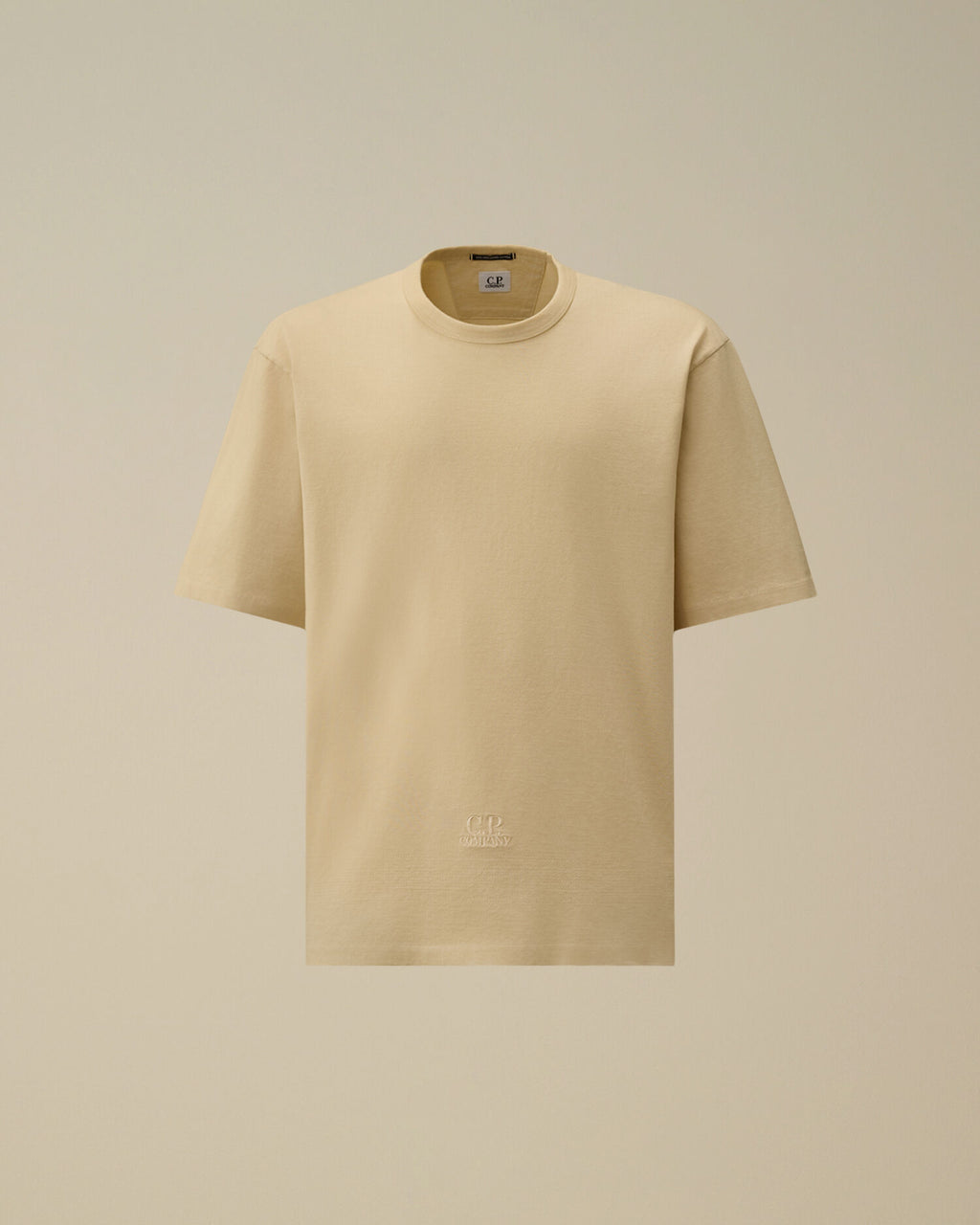 Mercerized Jersey 30/2 Twisted Short Sleeve Embroidery T-Shirt, FROZEN DEW - WHITE