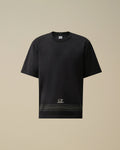 Mercerized Jersey 30/2 Twisted Short Sleeve Embroidery T-Shirt, TOTAL ECLIPSE - BLUE