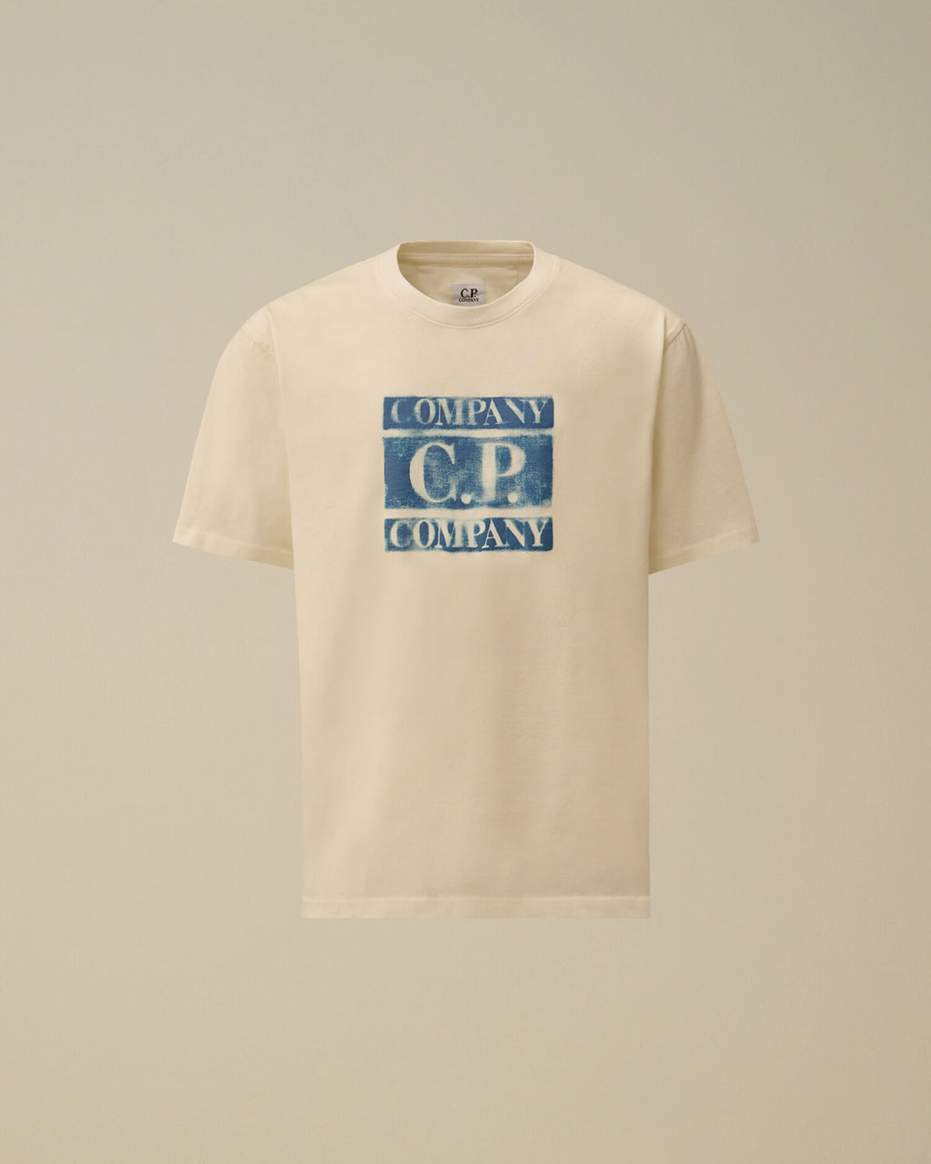 30/1 Jersey Short Sleeve Faded Logo T-Shirt, GAUZE WHITE
