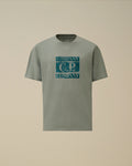 30/1 Jersey Short Sleeve Faded Logo T-Shirt, SILVER BLUE