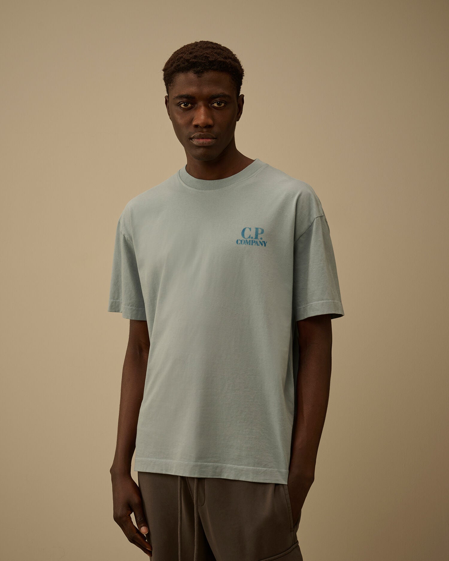 30/1 Jersey Comfort Logo T-Shirt, SILVER BLUE