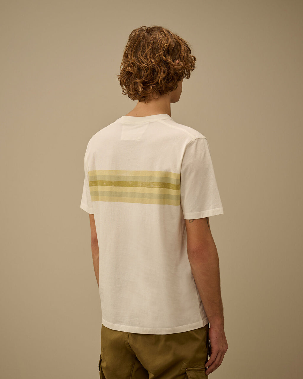 30/1 Jersey Short Sleeve Striped T-Shirt, GAUZE WHITE