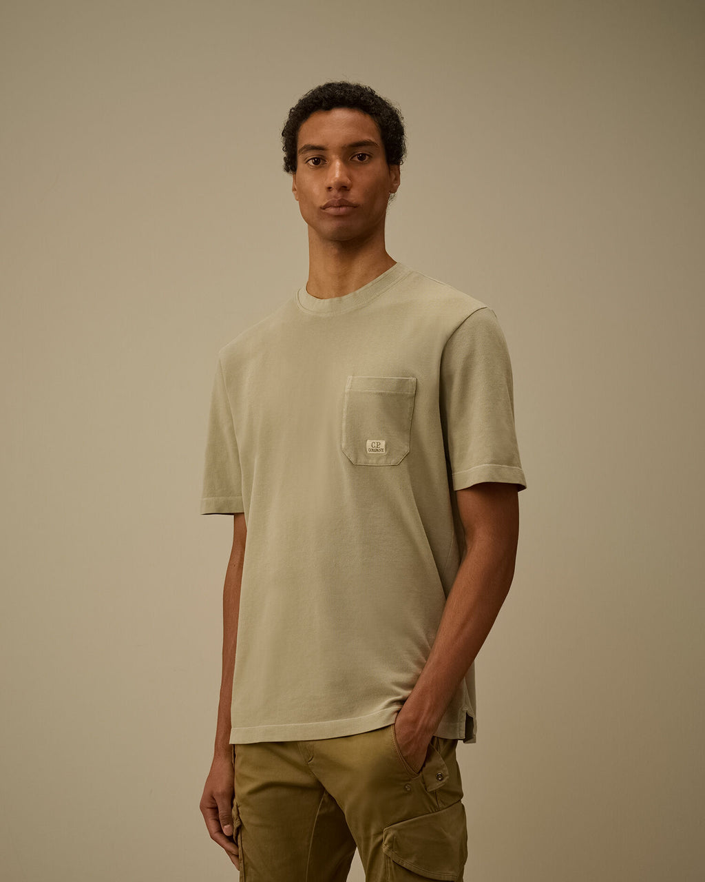 24/1 Piquet Pigment Dyed Short Sleeve T-Shirt, MOSS GRAY - GREEN