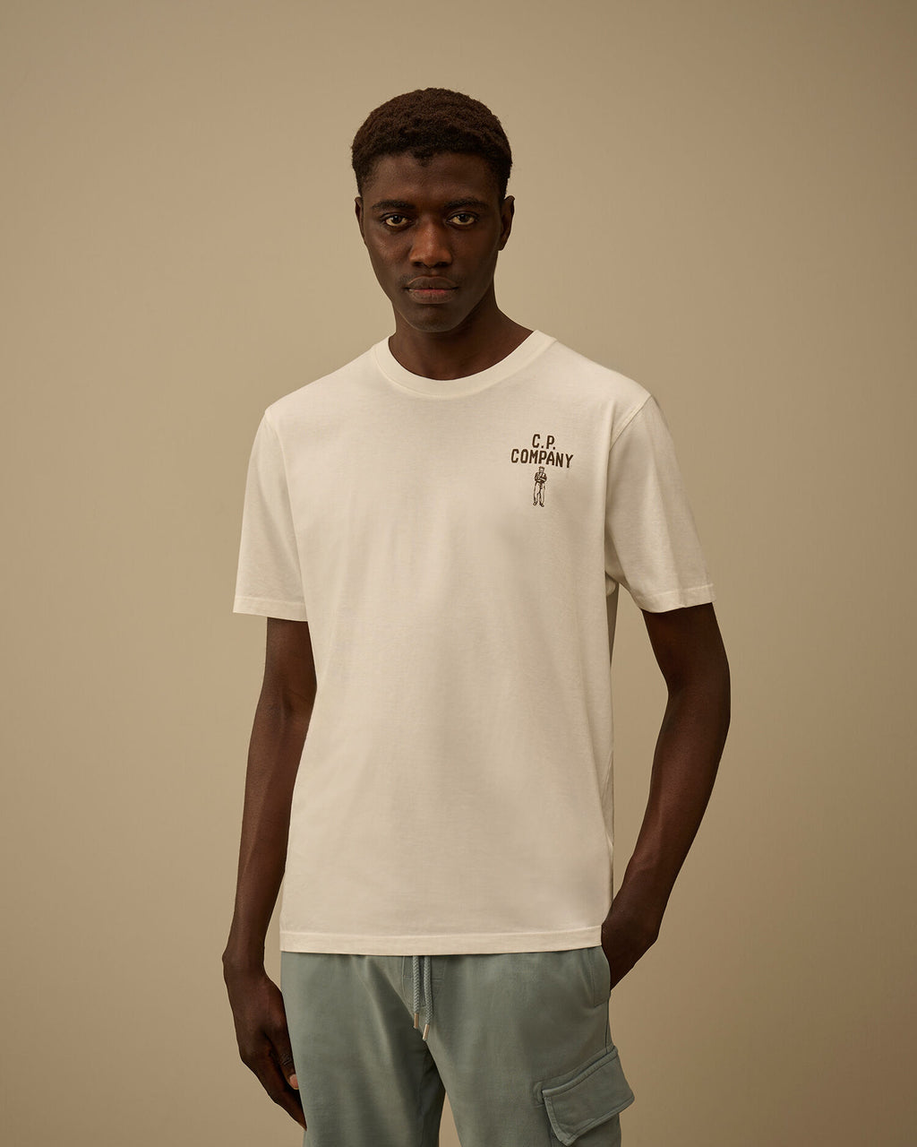 30/1 Jersey Short Sleeve British Sailor T-Shirt, GAUZE WHITE