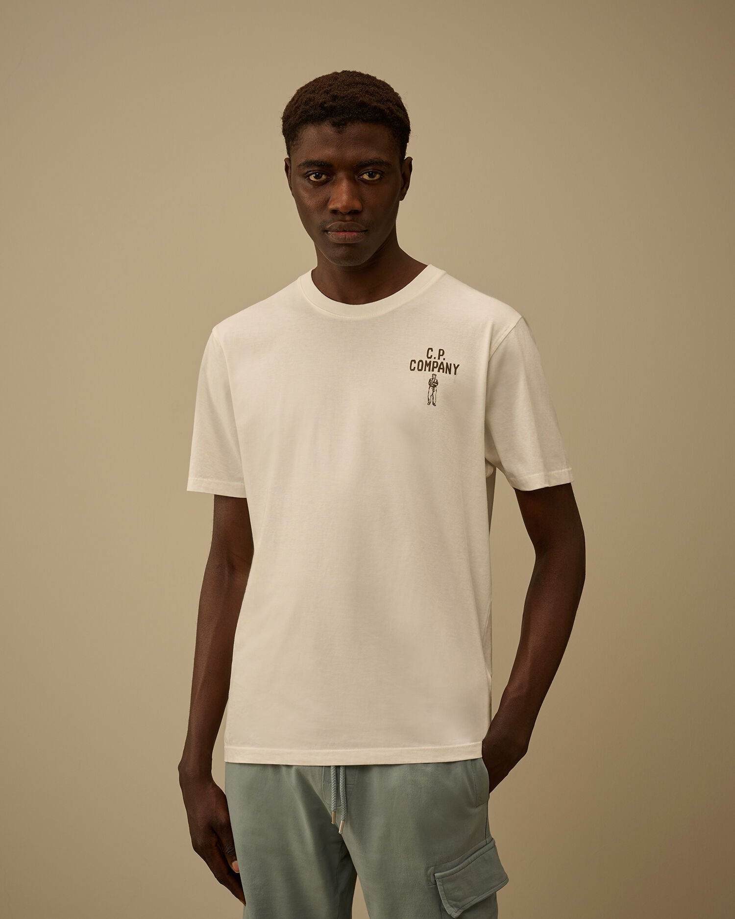 30/1 Jersey Short Sleeve British Sailor T-Shirt, GAUZE WHITE
