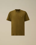 20/1 Jersey Plated Logo T-Shirt, DRIED HERB - GREEN
