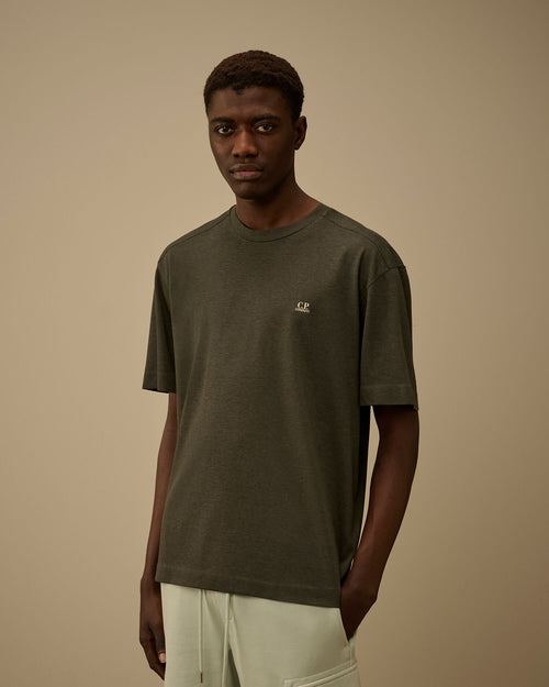 20/1 Jersey Plated Logo T-Shirt, GUNMETAL - GREY