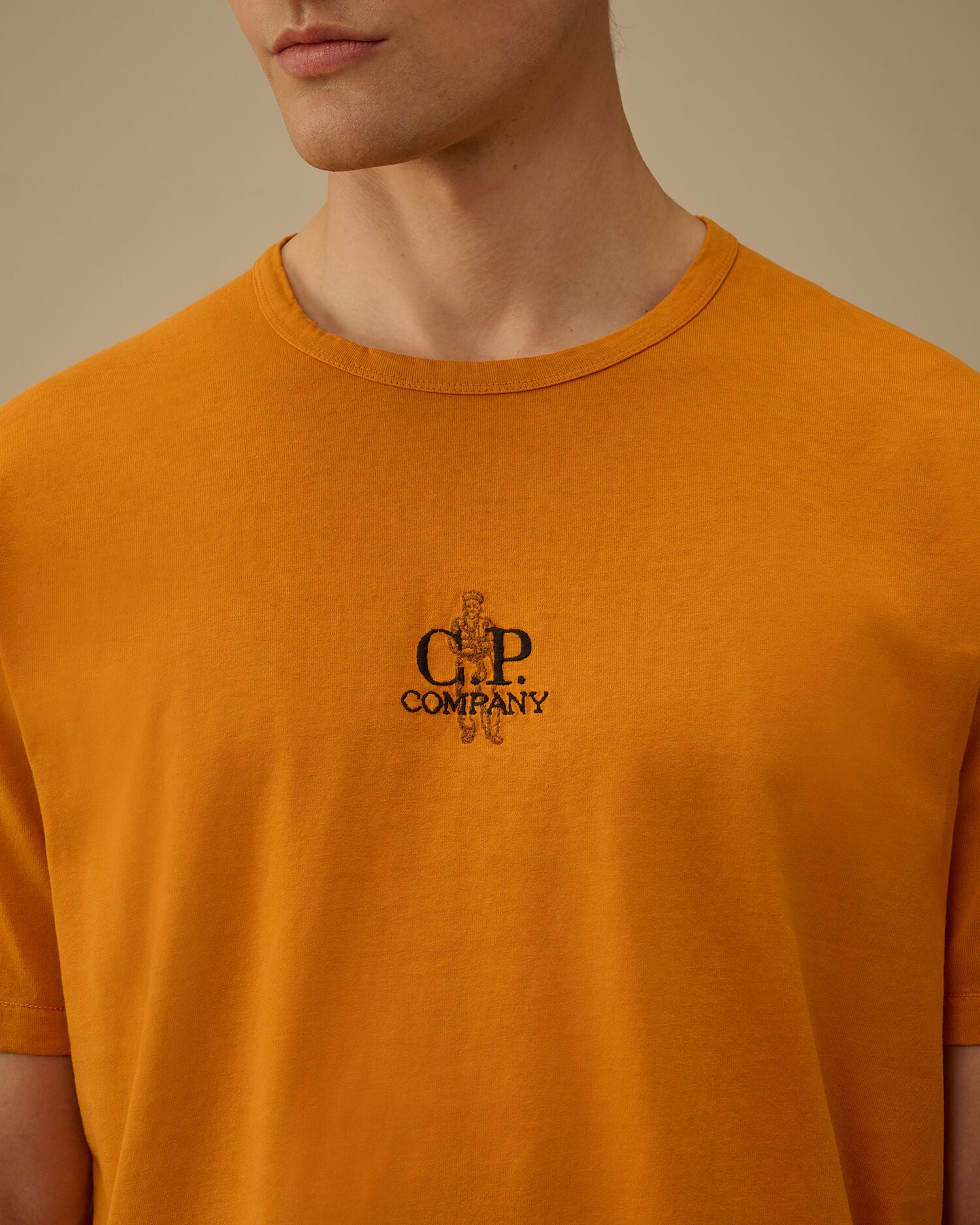 1020 Jersey Short Sleeve Embroidery T-Shirt, DESERT SUN - ORANGE