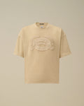20/1 Jersey Short Sleeve Boxy Logo T-Shirt, FROZEN DEW - WHITE