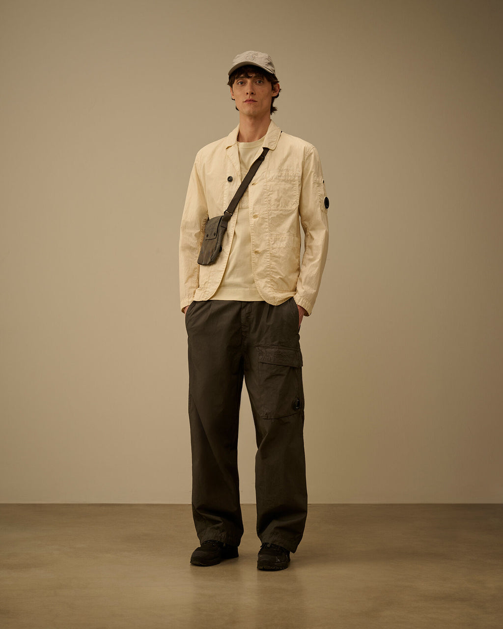 20/1 Jersey Short Sleeve Boxy Logo T-Shirt, FROZEN DEW - WHITE