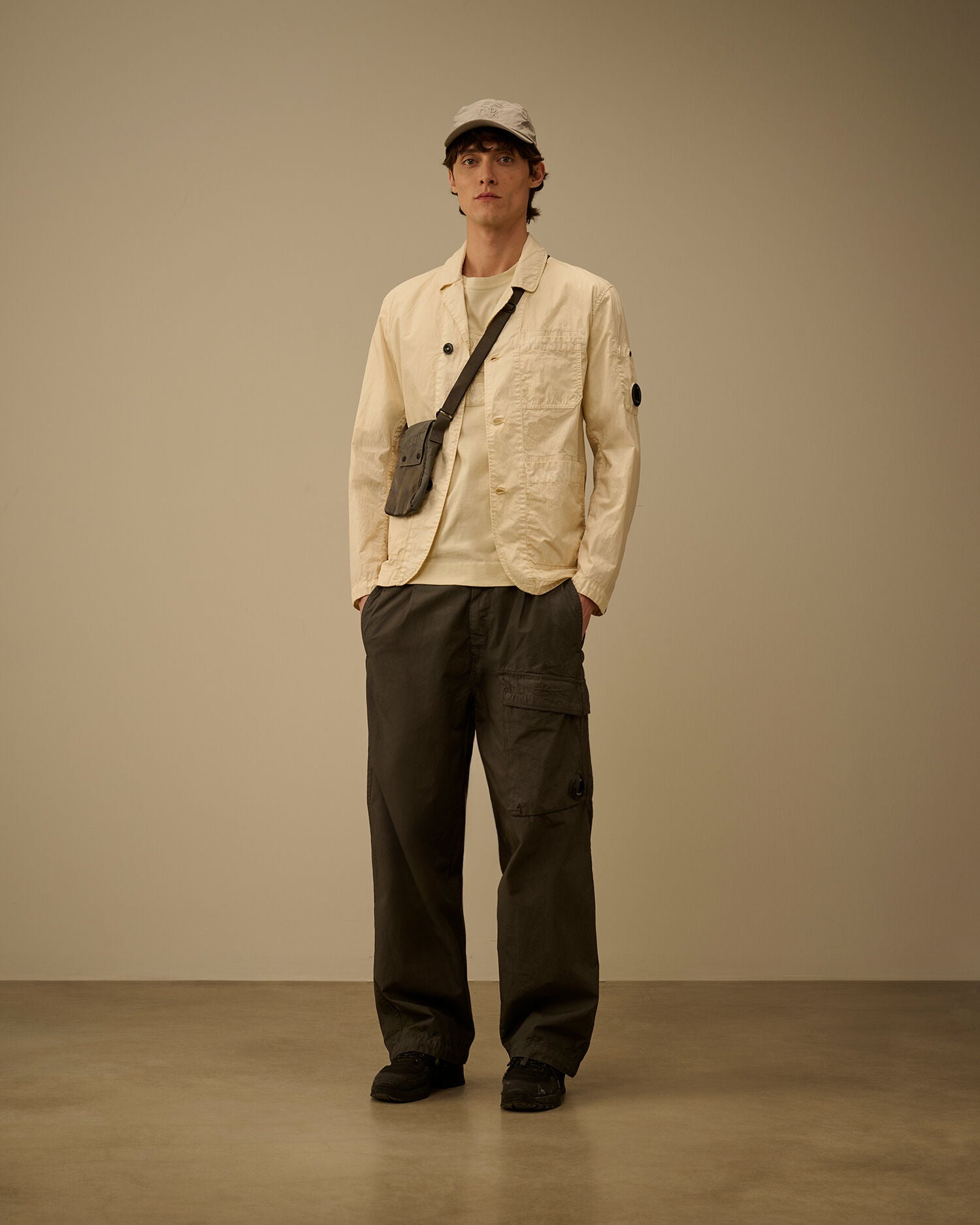 20/1 Jersey Short Sleeve Boxy Logo T-Shirt, FROZEN DEW - WHITE