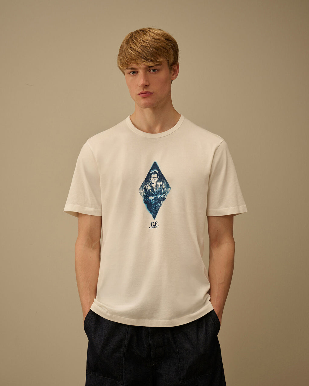 Compact 20/1 Jersey Short Sleeve British Sailor T-Shirt, GAUZE WHITE