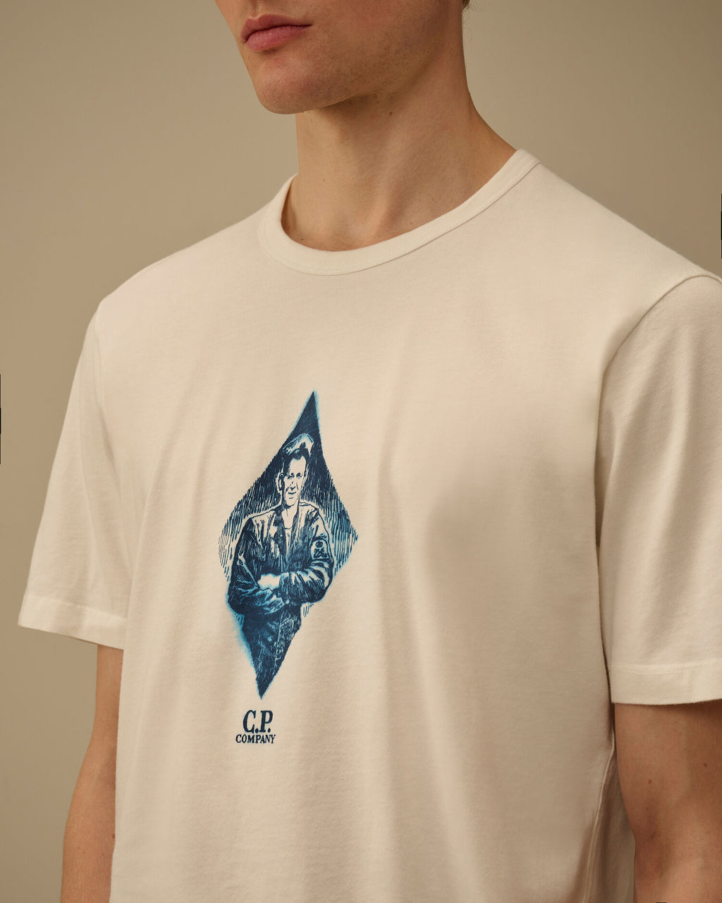 Compact 20/1 Jersey Short Sleeve British Sailor T-Shirt, GAUZE WHITE