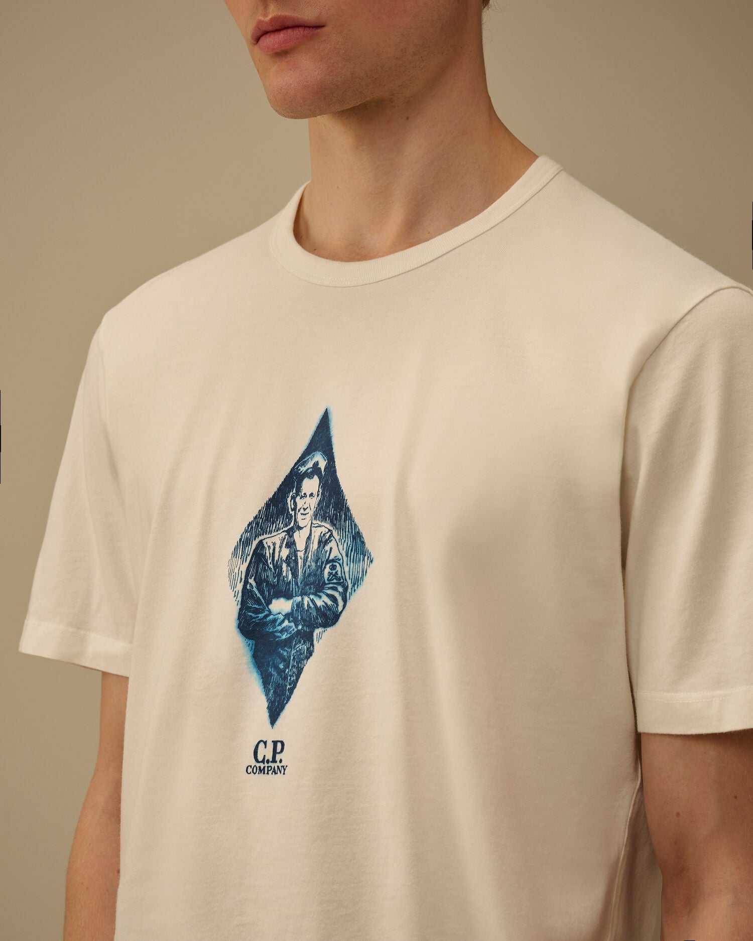 Compact 20/1 Jersey Short Sleeve British Sailor T-Shirt, GAUZE WHITE