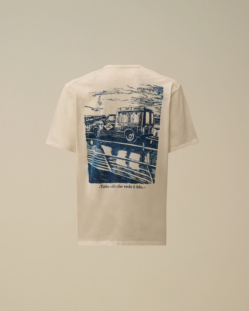 Compact 20/1 Jersey Short Sleeve Logo T-Shirt, GAUZE WHITE
