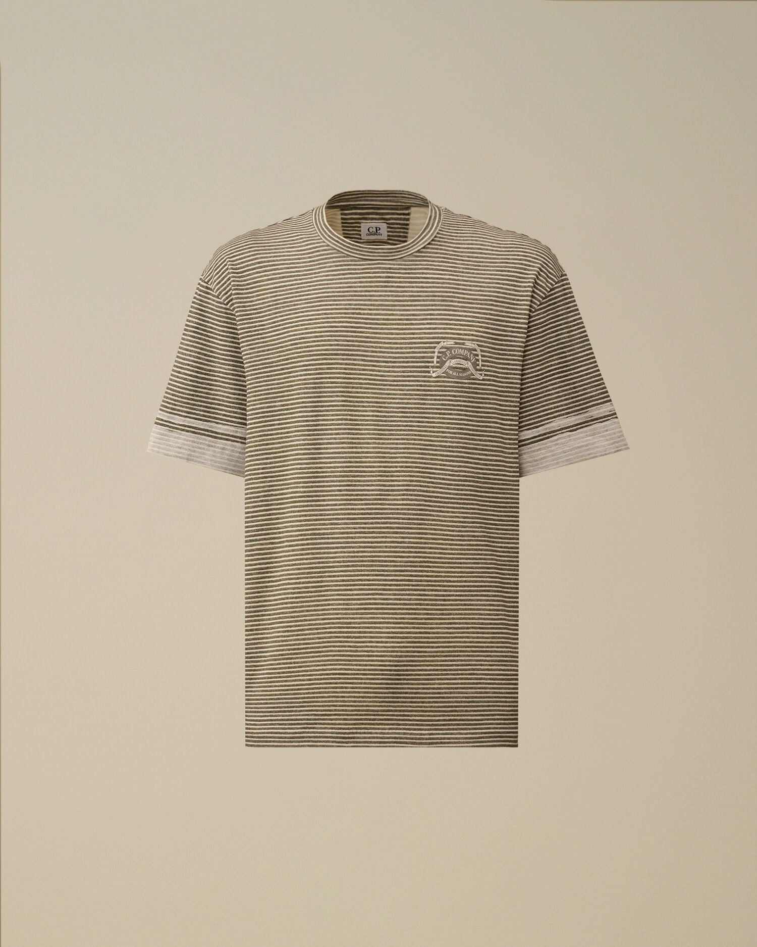 Printed Jersey 20/1 Short Sleeve Logo T-Shirt, GUNMETAL - GREY