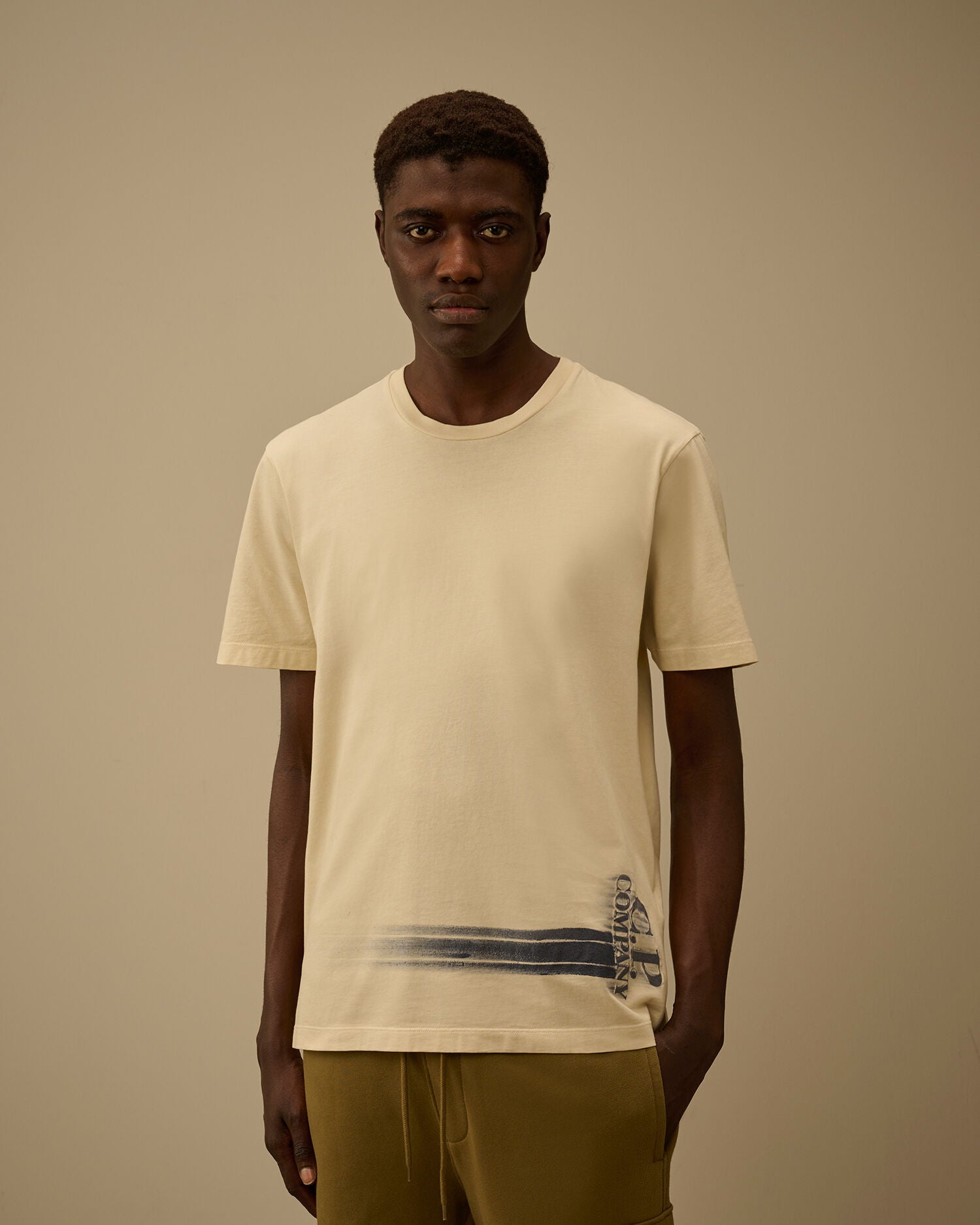 24/1 Jersey Short Sleeve Bottom Logo T-Shirt, FROZEN DEW - WHITE