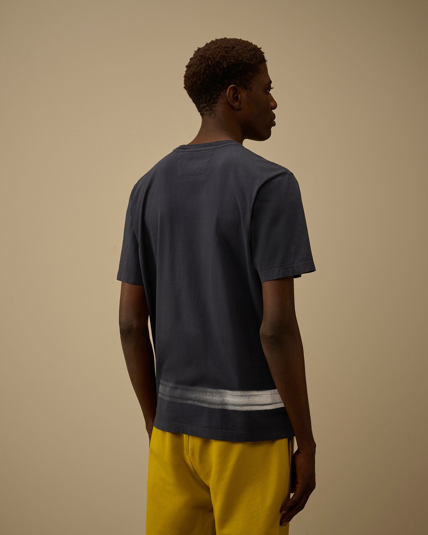 24/1 Jersey Short Sleeve Bottom Logo T-Shirt, MIDNIGHT NAVY - BLUE