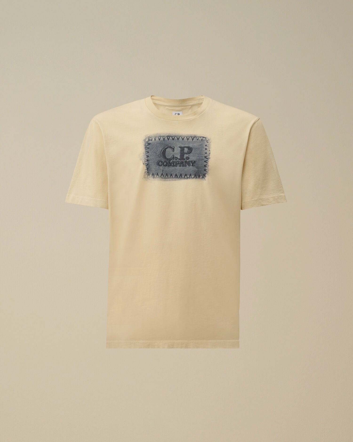 24/1 Jersey Short Sleeve Logo Label T-Shirt, FROZEN DEW - WHITE