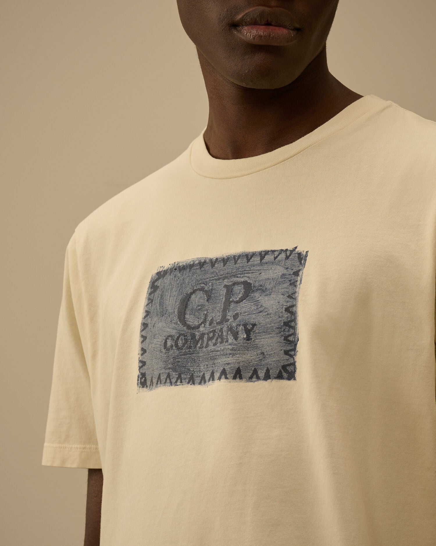 24/1 Jersey Short Sleeve Logo Label T-Shirt, FROZEN DEW - WHITE