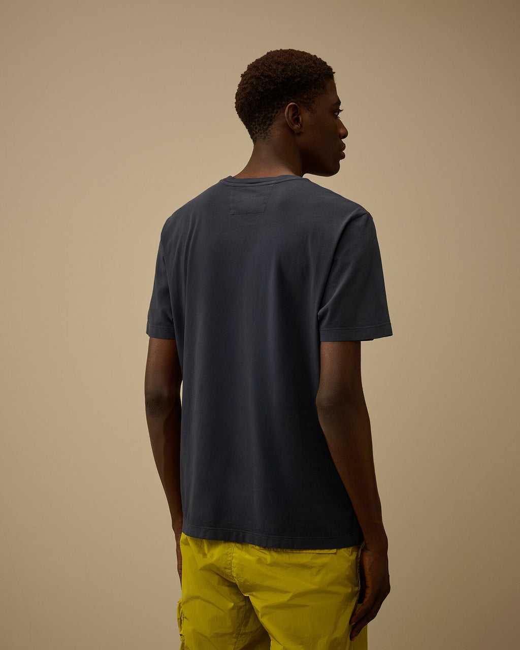 24/1 Jersey Short Sleeve Logo Label T-Shirt, MIDNIGHT NAVY - BLUE